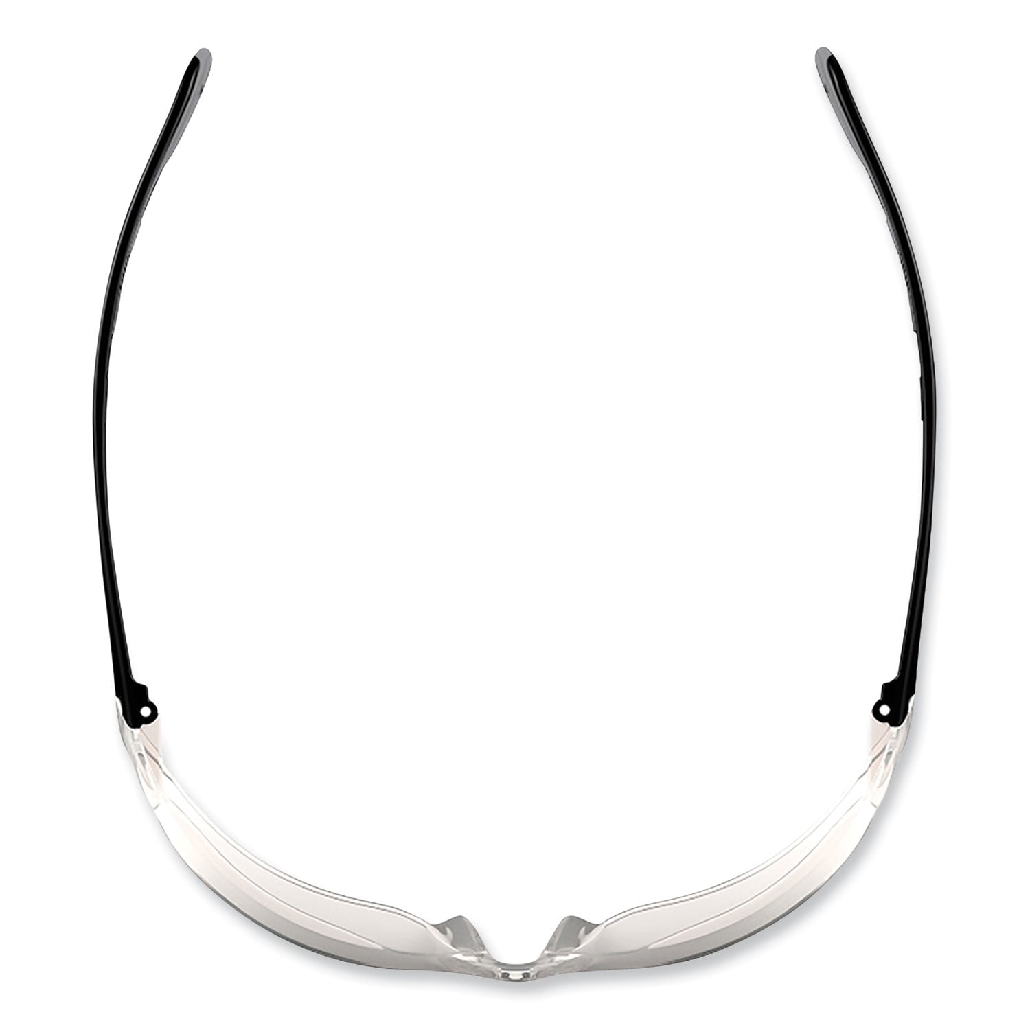 Eye Protection - Matte Black - Clear Lens - Anti-fog, Anti-scratch, UV Resistant, Lightweight, Impact Resistant, Non-Slip Temple, Rubber Tipped Temples, Frameless - 1 Each