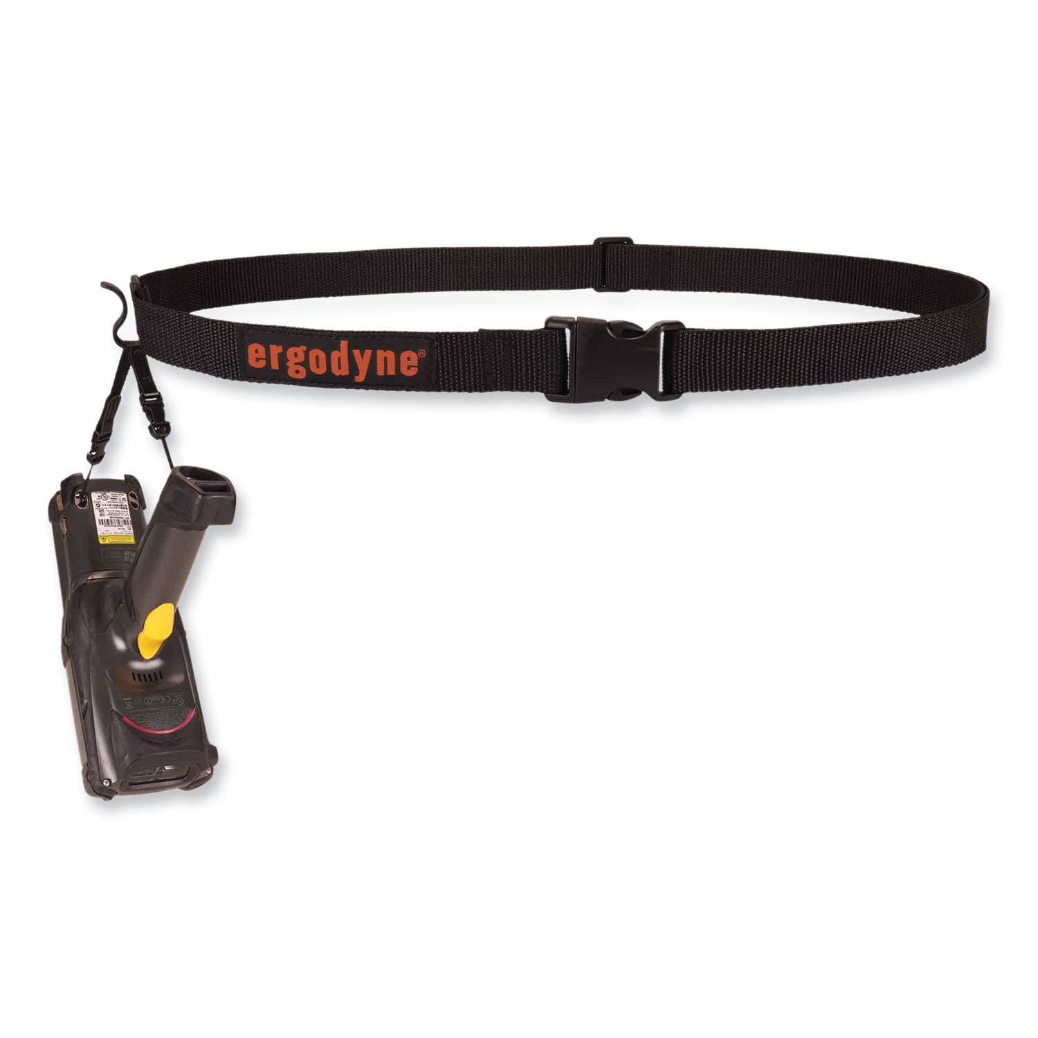 Ergodyne 3135 Barcode Scanner Belt + Hook, Adjustable, Large, Buckle Attachment, Black Polyester, 1 Each