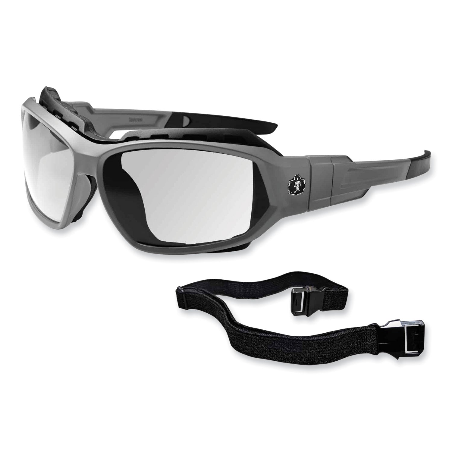 Ergodyne Loki AF Clear Safety Glasses - Matte Gray Frame/Clear Lens