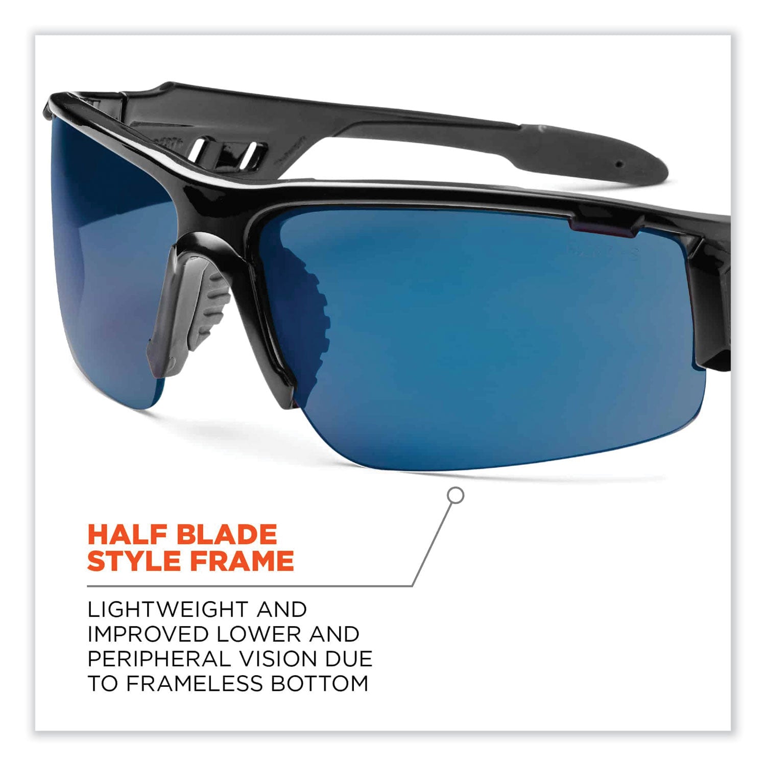 Ergodyne Dagr Blue Mirror Safety Glasses