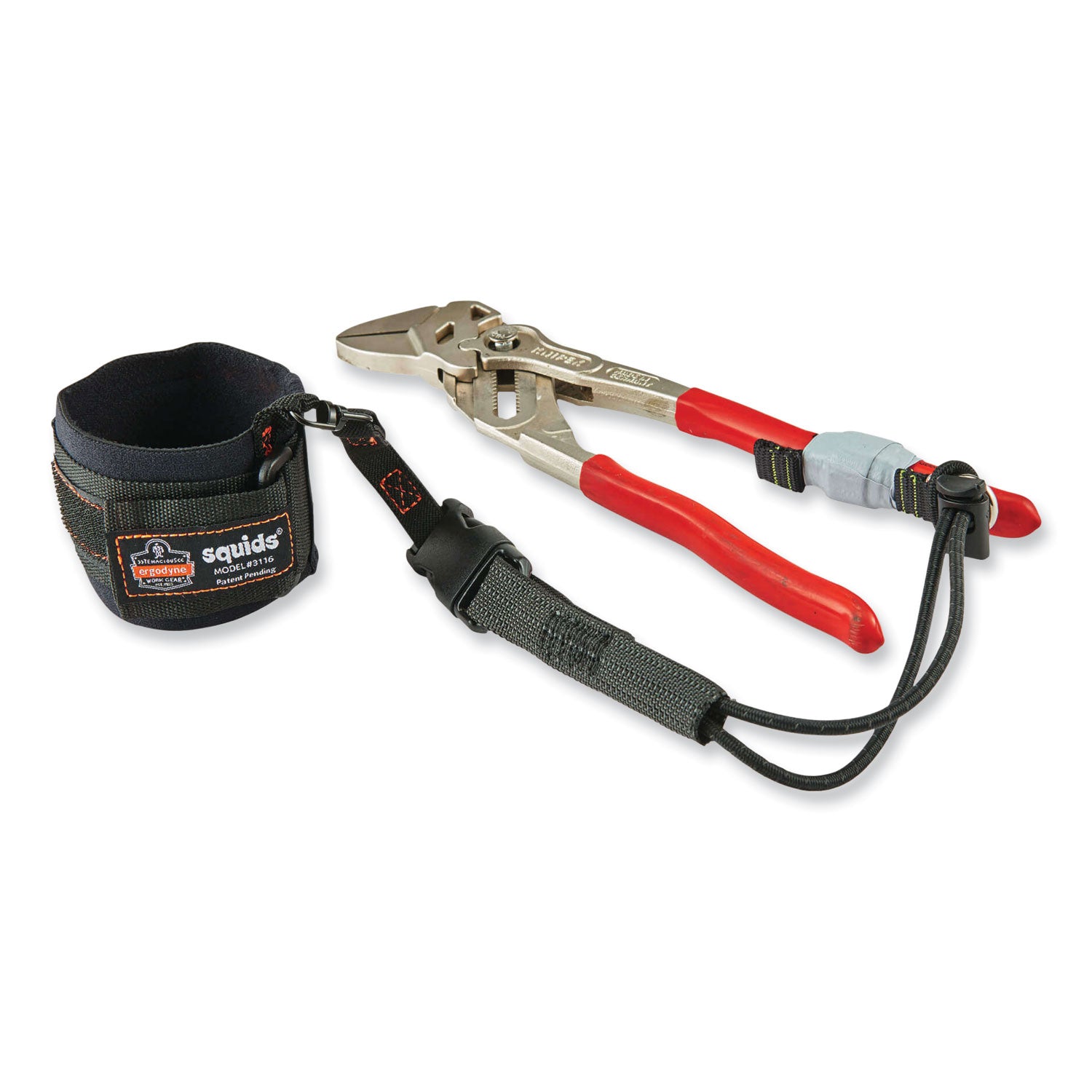 3 lb Load Capacity - Buckle Attachment - 10" Height x 1" Width x 4" Length - Black - Elastic - 6 / Carton