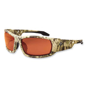 Ergodyne Skullerz ODIN-PZ Polarized Copper Safety Glasses, Kryptek Highlander Frame, Scratch & Impact Resistant, Anti-glare, Non-slip, 1 Each