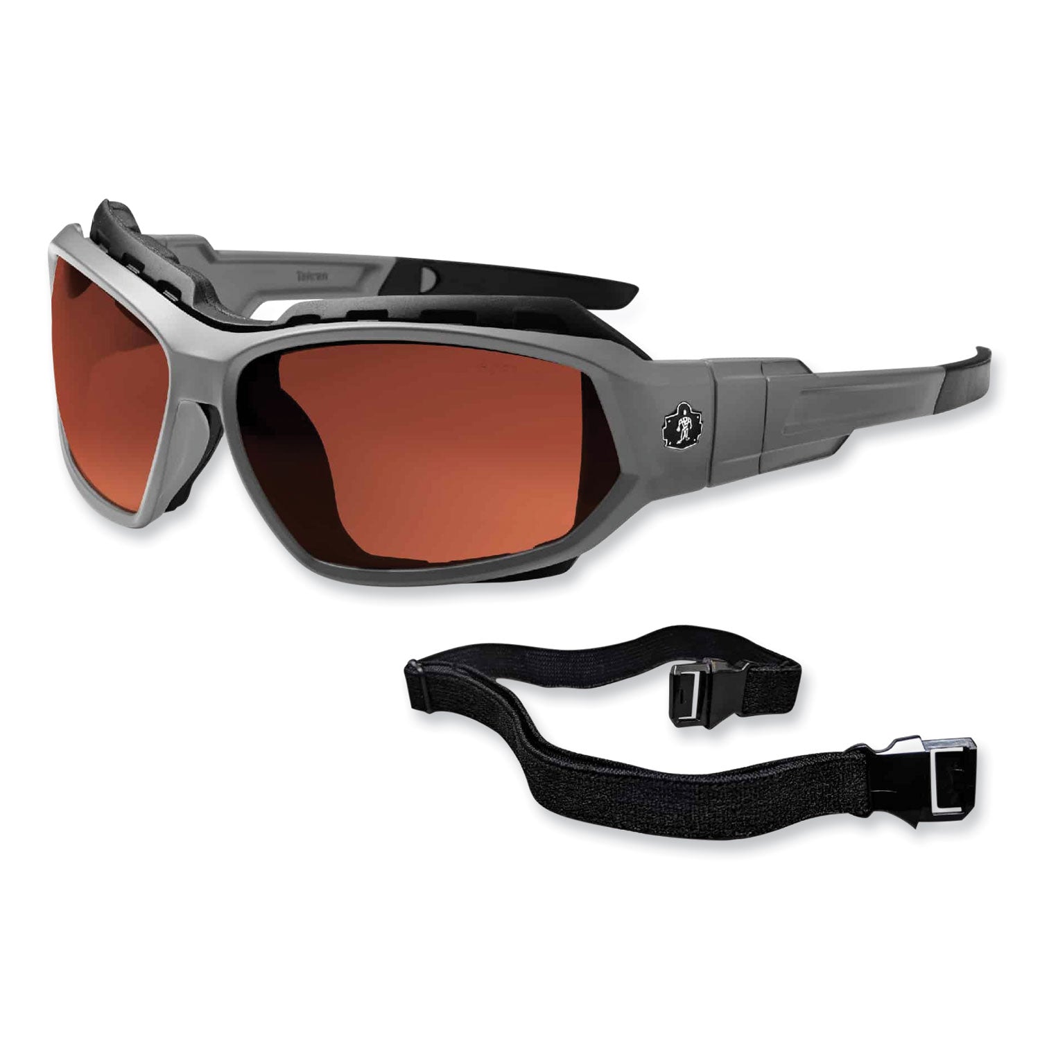 Ergodyne Loki PZ Copper Safety Glasses - Matte Gray Frame/Copper Lens