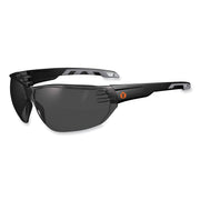 Ergodyne VALI Anti-Fog Smoke Lens Matte Frameless Safety Glasses / Sunglasses, Matte Black, Black