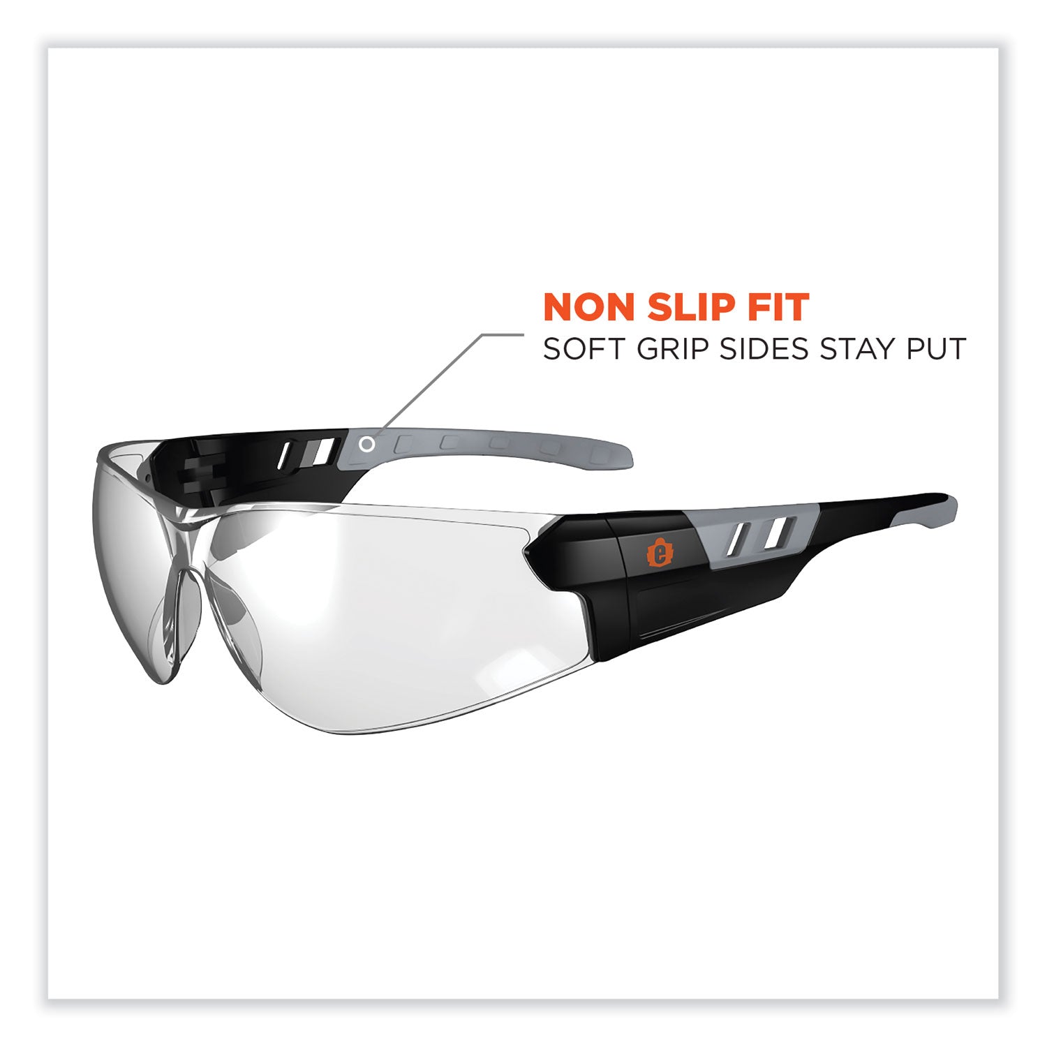 Recommended for: Indoor/Outdoor - Eye Protection - Matte Black - Anti-fog, Lightweight, Rimless, Impact Resistant, Anti-scratch, Durable, UV Resistant, Slip Resistant, Flex-Point Temple, Frameless - 1 Each