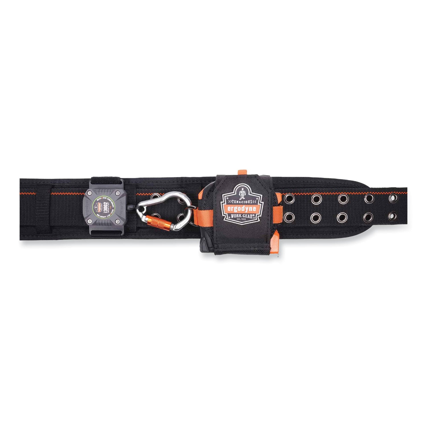 Adjustable - 1.98 lb Load Capacity - Standard - Loop/Locking Carabiner Attachment - 1.5" Height x 5" Width x 48" Length - Gray - Nylon, Fiberglass - 1 Each