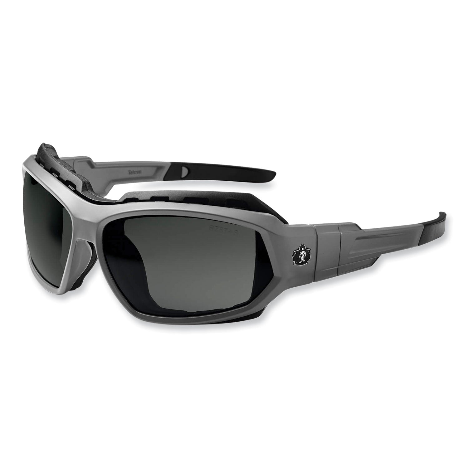 Ergodyne Loki AF Clear Safety Glasses - Matte Gray Frame/Smoke Lens