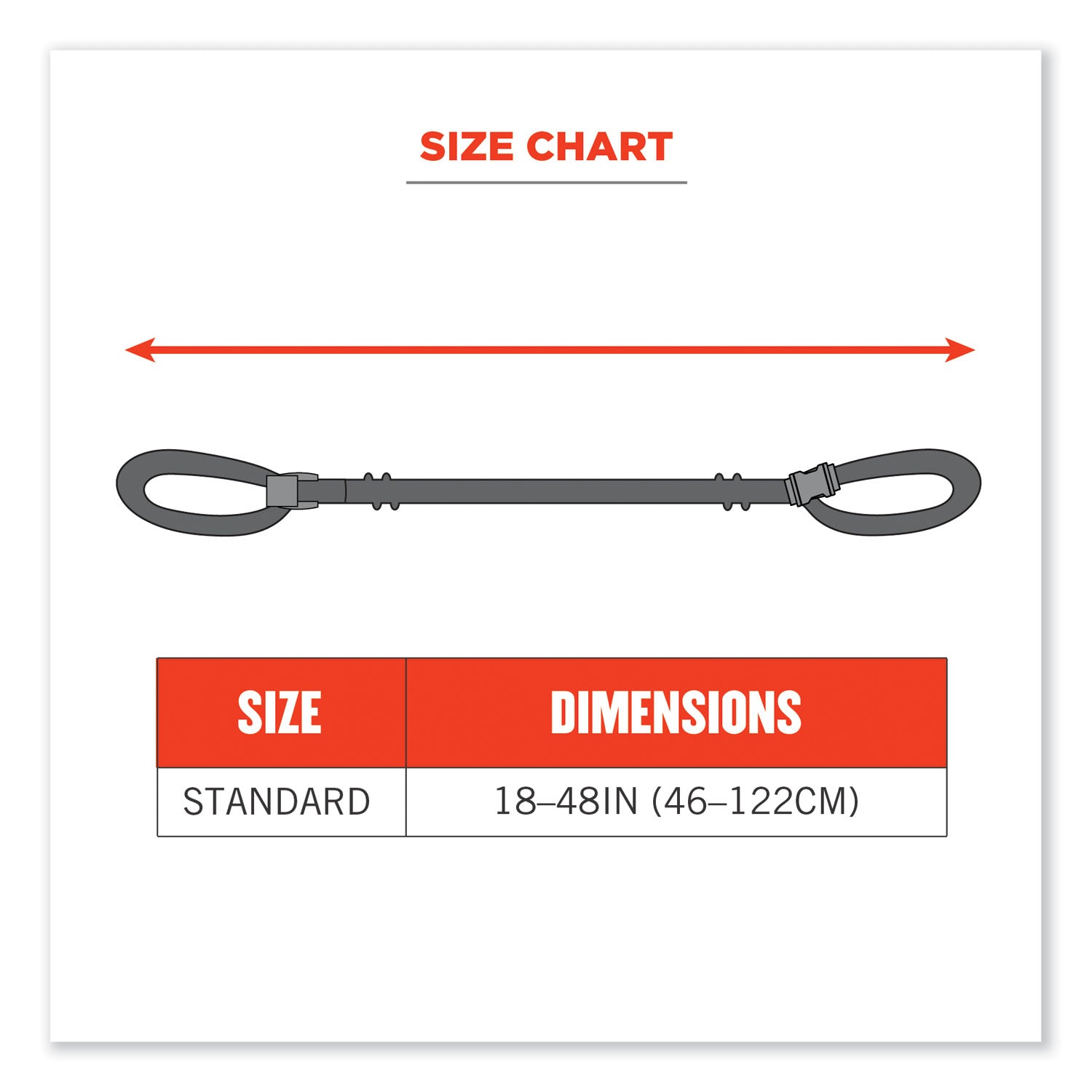 Adjustable - 2 lb Load Capacity - Buckle Attachment - 8" Height x 2" Width x 48" Length - Lime - Elastic, Plastic - 6 / Carton