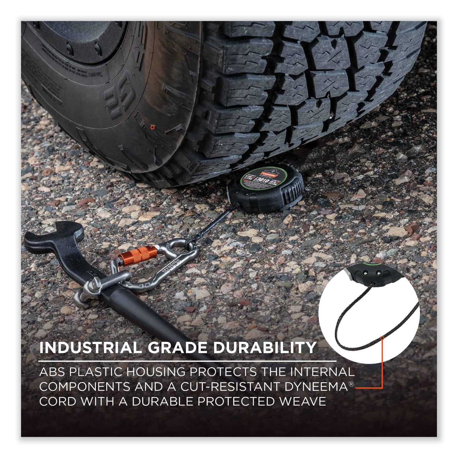 Adjustable - 5 lb Load Capacity - Standard - Carabiner Attachment - 1" Height x 9.3" Width x 48" Length - Black - Aluminum, ABS Plastic - 1 Each