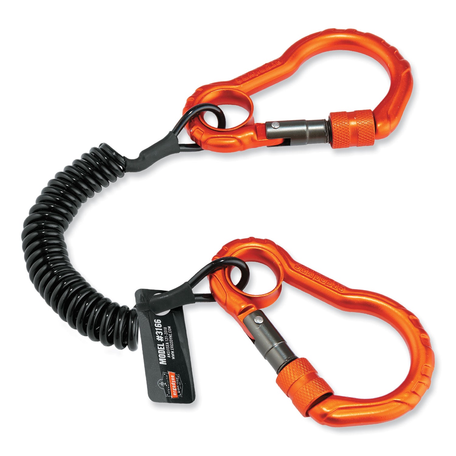 Adjustable - 2 lb Load Capacity - Carabiner Attachment - 1.5" Height x 4" Width x 48" Length - Black - Aluminum, Plastic - 6 / Carton