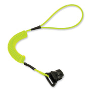 Ergodyne 3158 Coil Tool Lanyard with Clamp - 2lbs / 0.9kg - Adjustable - 2 lb Load Capacity - Clamp Attachment - 1.5" Height x 2" Width x 48" Length - Lime - Plastic, Fabric - 6 / Carton