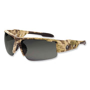 Ergodyne Dagr AF Smoke Safety Glasses, Kryptek Highlander Frame, Smoke Lens, Scratch & Impact Resistant, Anti-fog, Non-slip, 1 Each