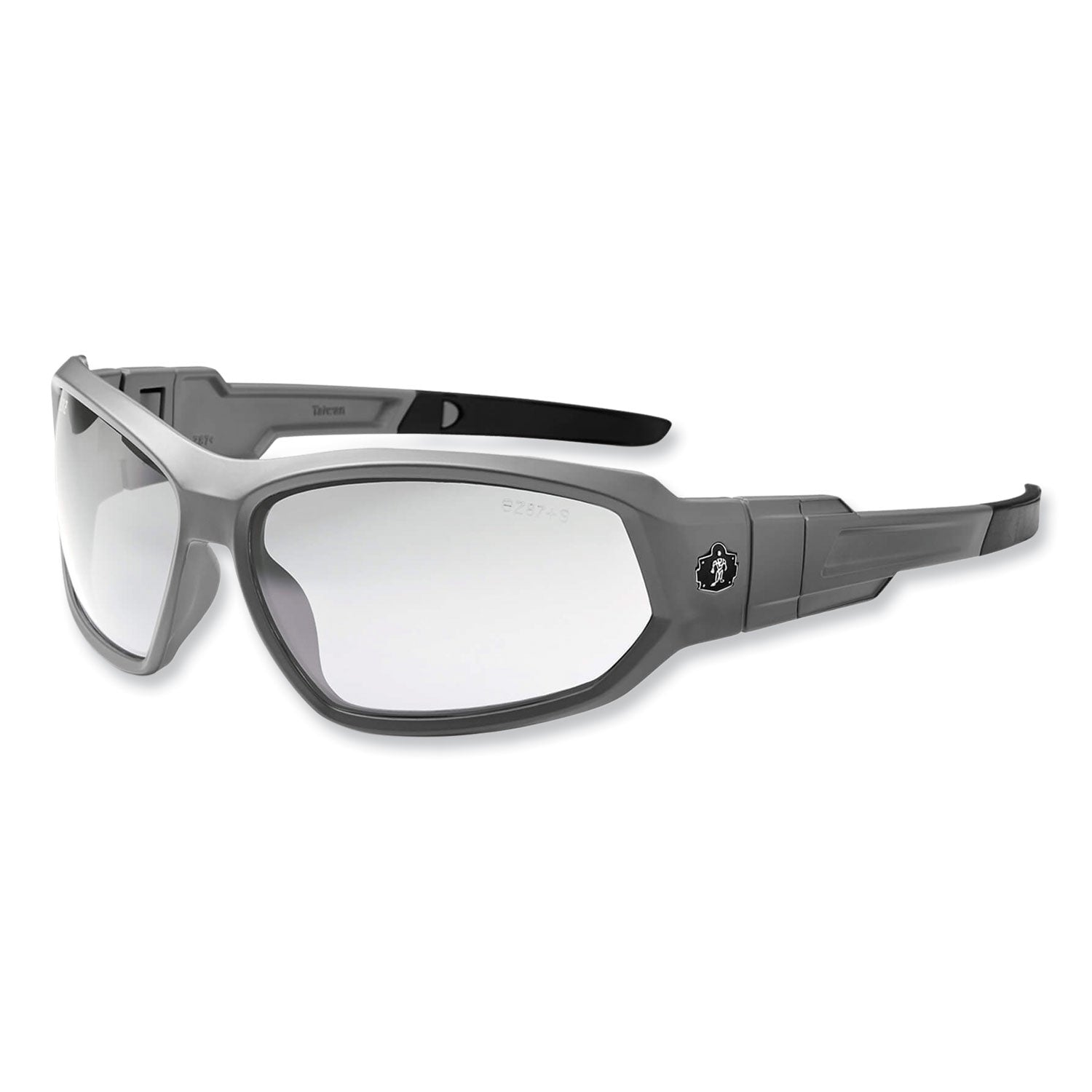 Ergodyne Loki AF Clear Safety Glasses - Matte Gray Frame/Clear Lens