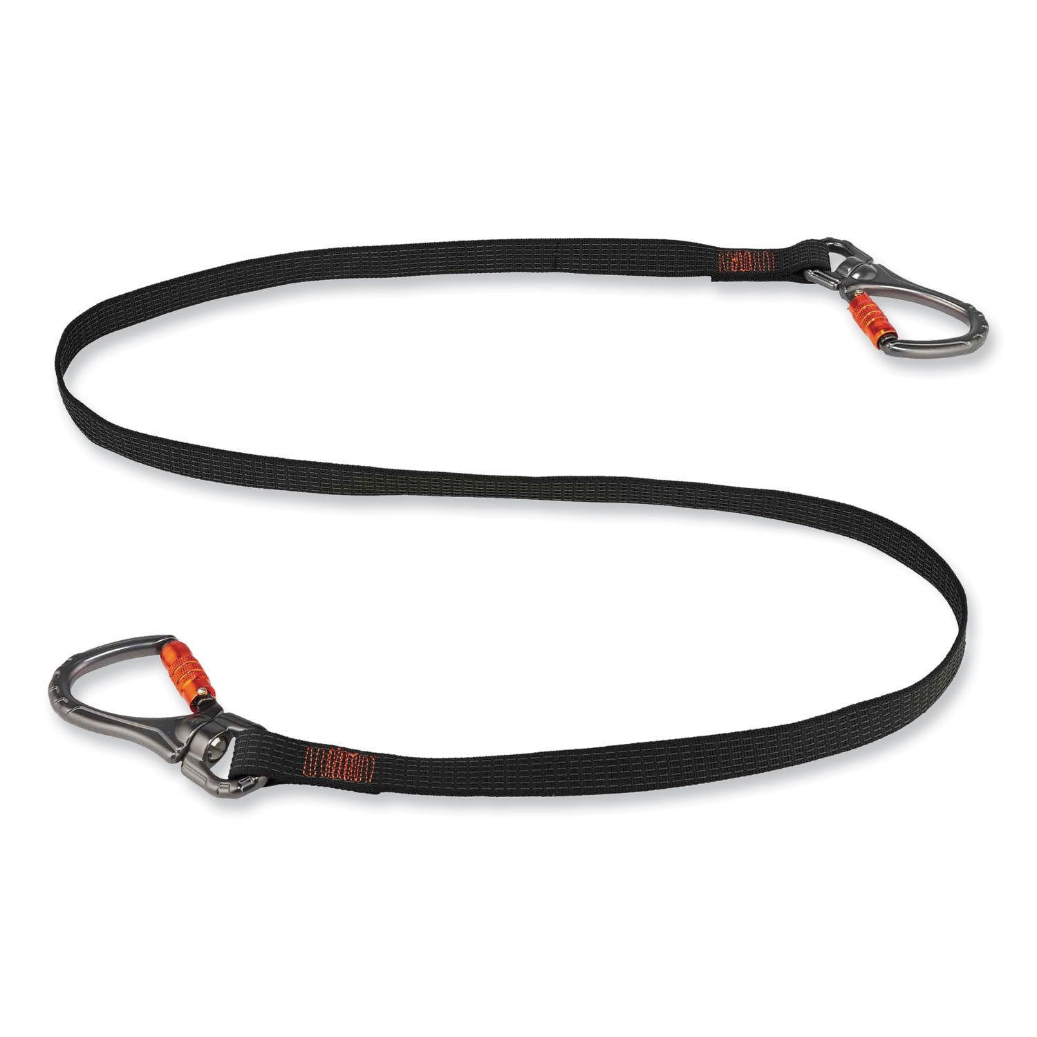 40 lb Load Capacity - Standard - Carabiner Attachment - 1" Height x 10.3" Width x 76" Length - Black - Nylon - 1 Each