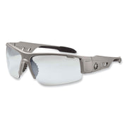 Ergodyne Skullerz Dagr In/Outdoor Safety Glasses, Matte Gray Frame, Scratch & Impact Resistant, Anti-glare, Non-slip, Comfortable, 1 Each
