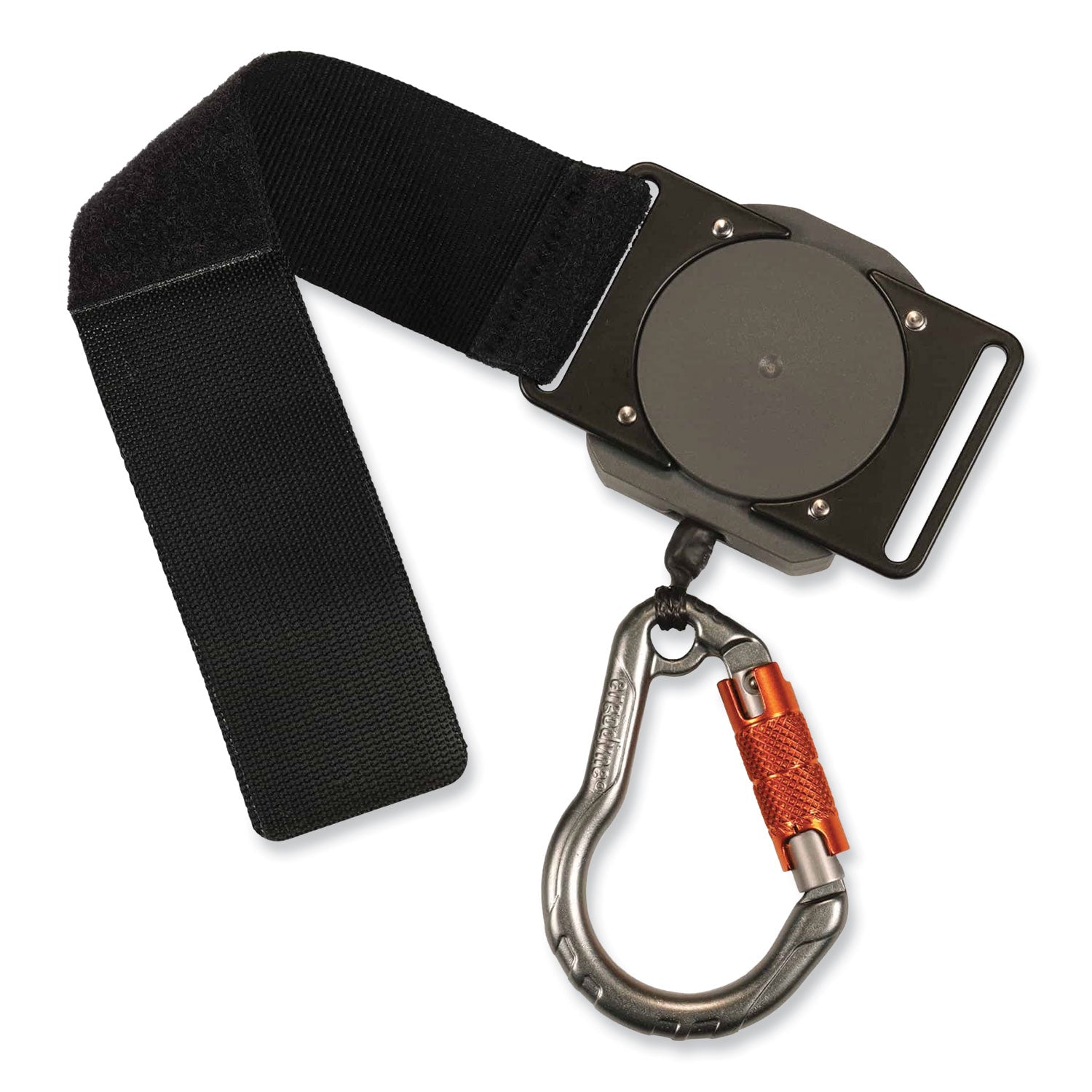 Adjustable - 1.98 lb Load Capacity - Standard - Loop/Locking Carabiner Attachment - 1.5" Height x 5" Width x 48" Length - Gray - Nylon, Fiberglass - 1 Each