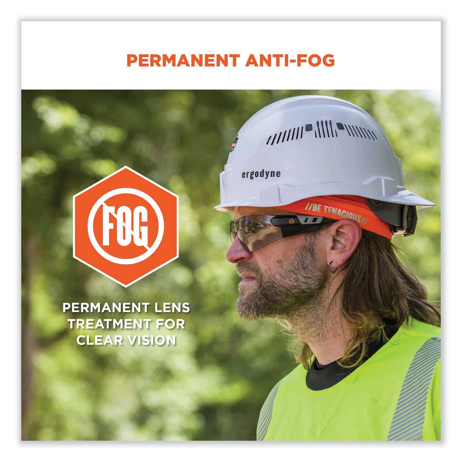 Recommended for: Indoor/Outdoor - Eye Protection - Matte Black - Anti-fog, Lightweight, Rimless, Impact Resistant, Anti-scratch, Durable, UV Resistant, Slip Resistant, Flex-Point Temple, Frameless - 1 Each