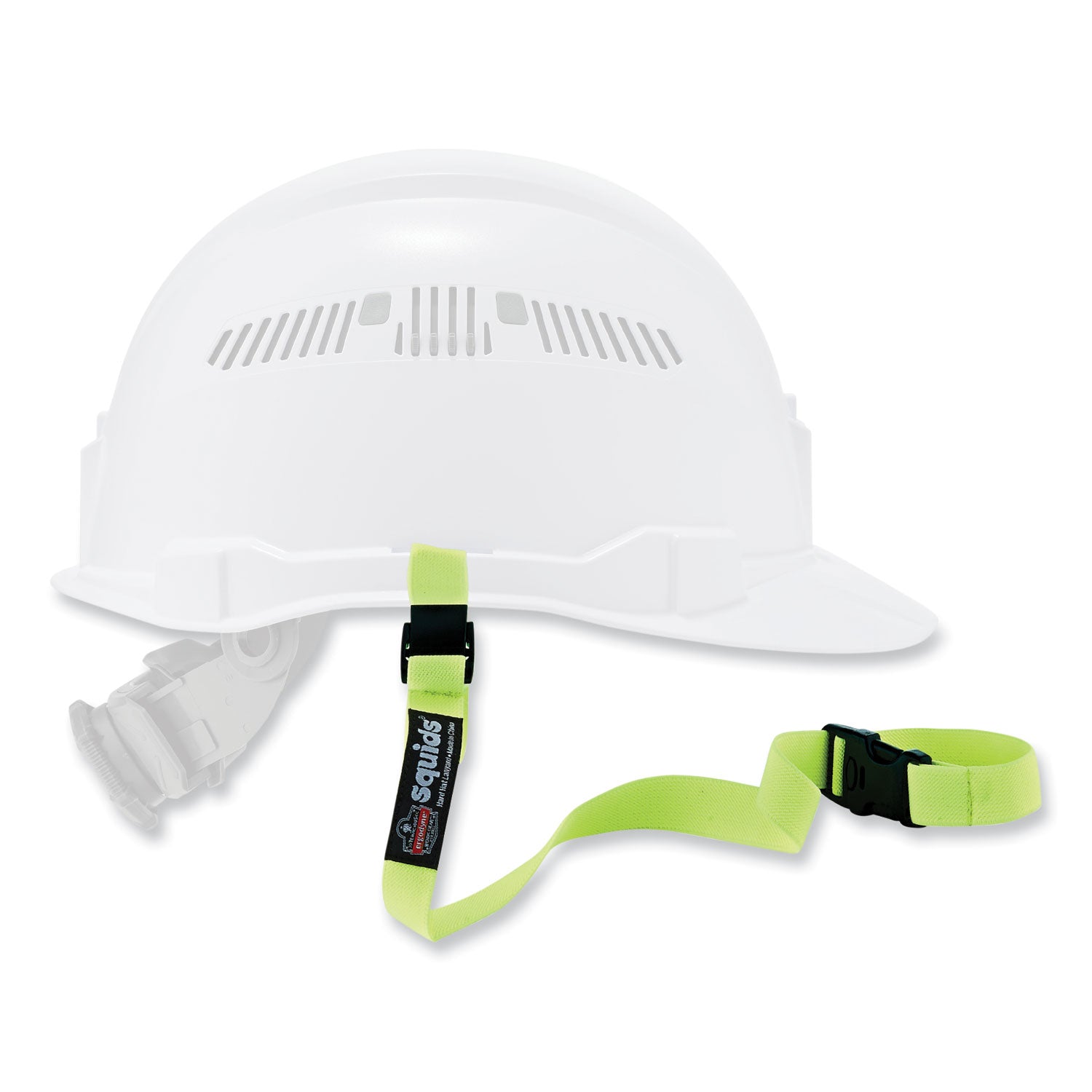 Adjustable - 2 lb Load Capacity - Buckle Attachment - 8" Height x 2" Width x 48" Length - Lime - Elastic, Plastic - 6 / Carton