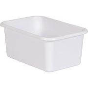 White Small Plastic Storage Bin