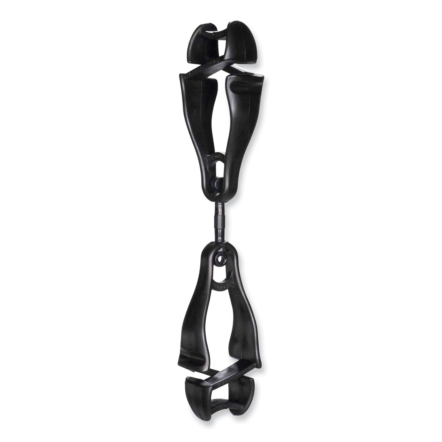 Squids 3420 Dual Clip Swivel Glove Clip Holder, 1 x 0.6 x 5.5, Acetal Copolymer, Black, 100/Pack
