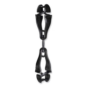Squids 3420 Dual Clip Swivel Glove Clip Holder, 1 x 0.6 x 5.5, Acetal Copolymer, Black, 100/Pack