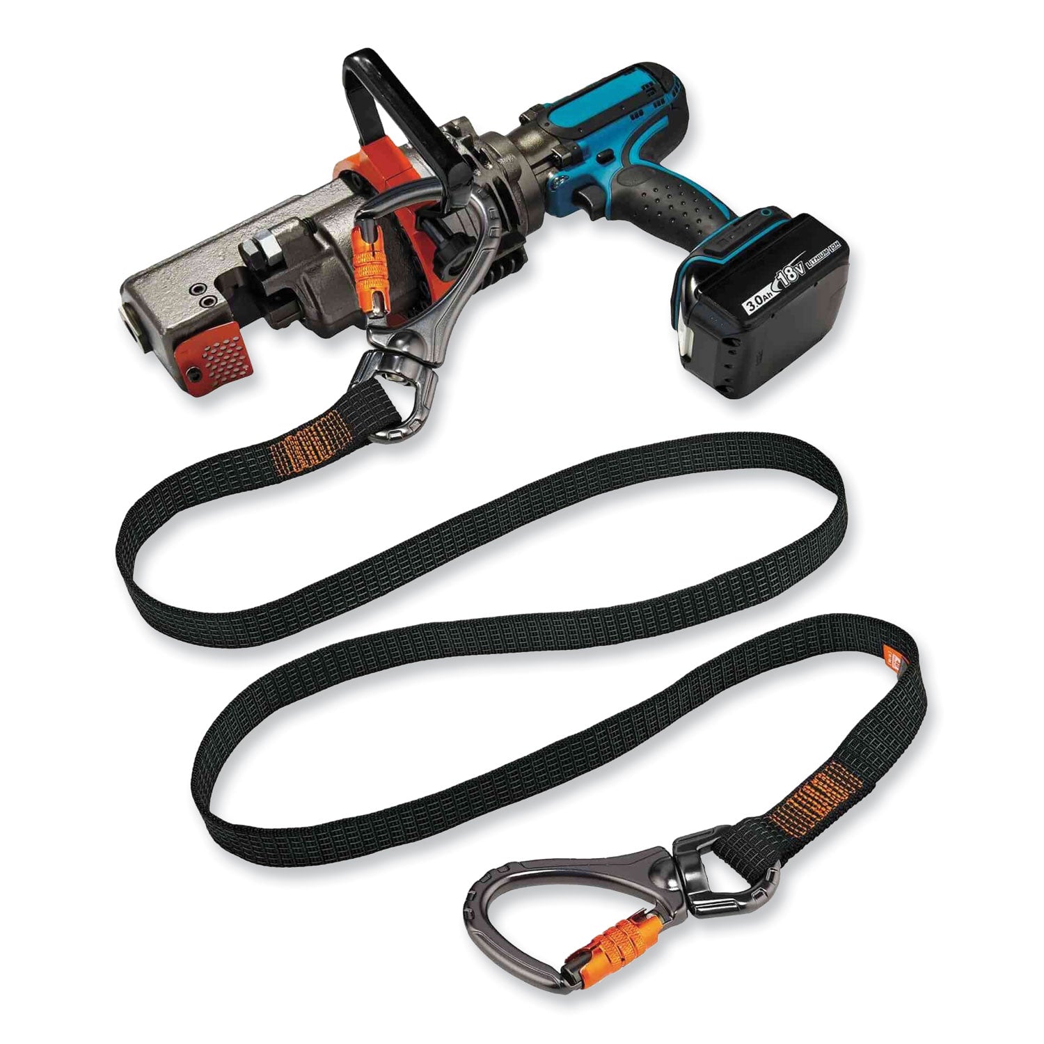 40 lb Load Capacity - Standard - Carabiner Attachment - 1" Height x 10.3" Width x 76" Length - Black - Nylon - 1 Each