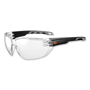 Eye Protection - Matte Black - Clear Lens - Anti-fog, Anti-scratch, UV Resistant, Lightweight, Impact Resistant, Non-Slip Temple, Rubber Tipped Temples, Frameless - 1 Each