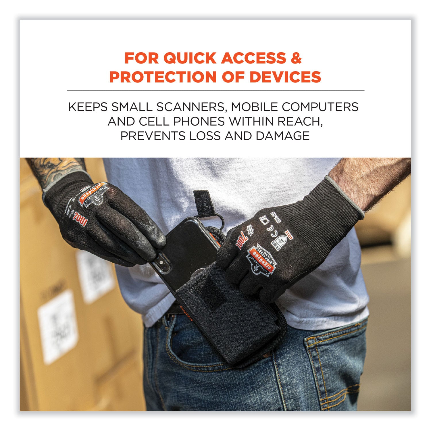 Abrasion Resistant, Drop Resistant, Scratch Resistant, Damage Resistant - Polyester, Elastic Body - Ripstop Exterior Material - Holster, Belt Loop - 6.3" Height x 2.8" Width x 4.3" Depth - Small Size - 1 Each