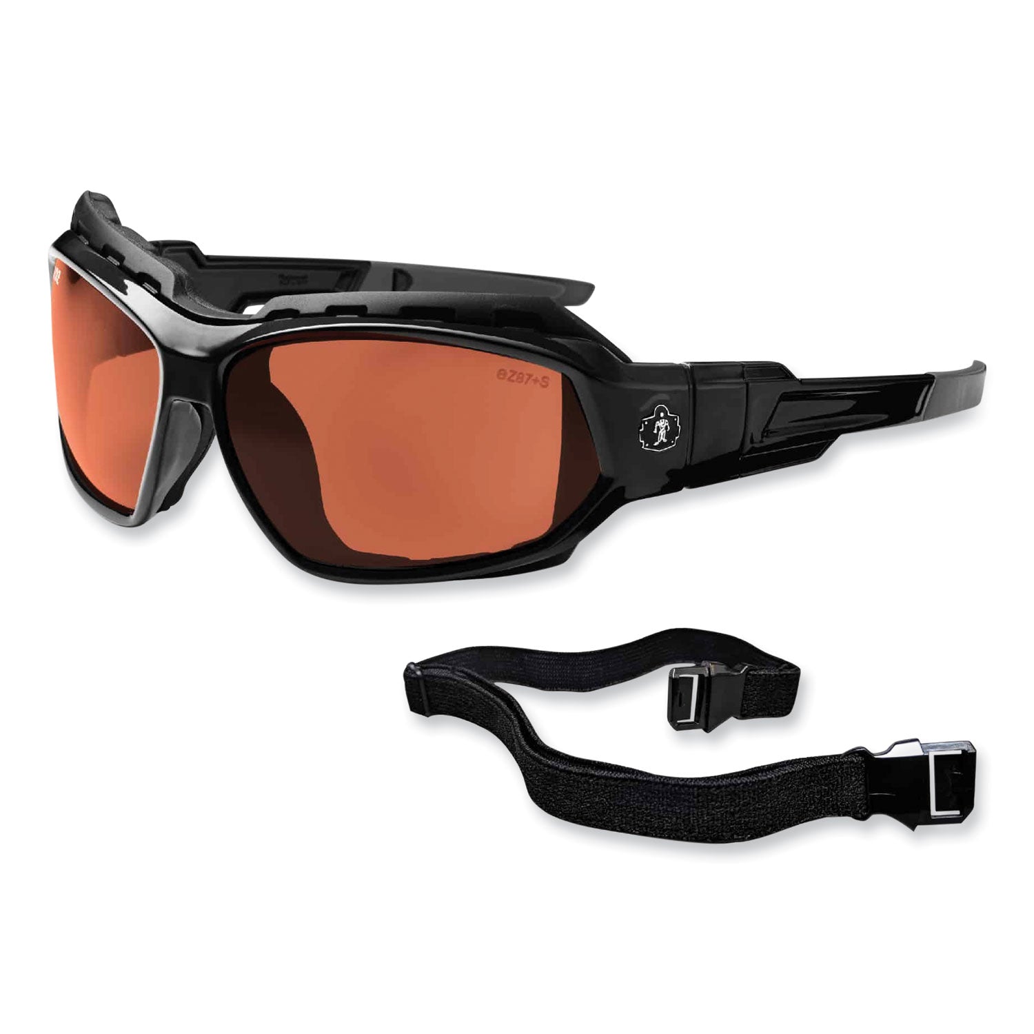 Ergodyne Loki PZ Copper Safety Glasses - Black Frame/Copper Lens