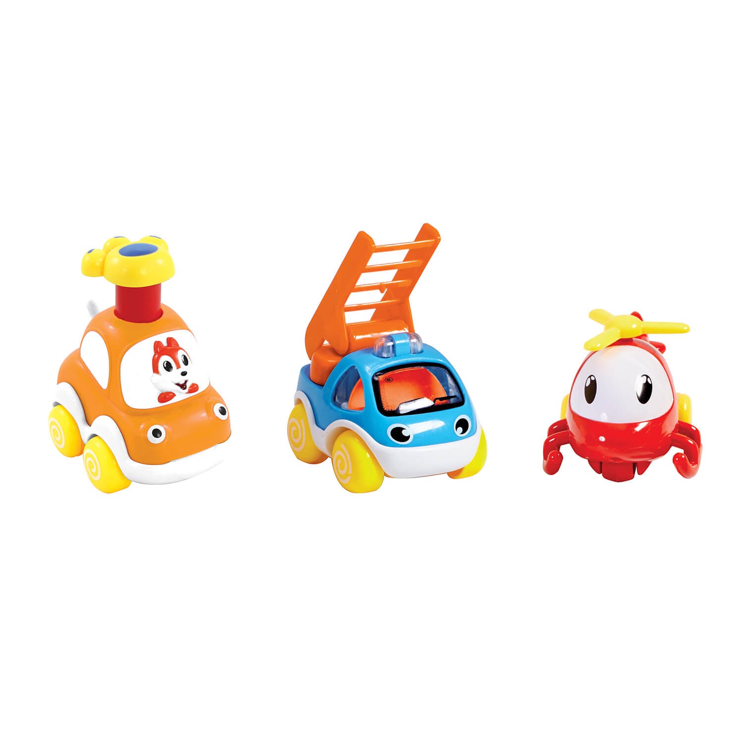 Push & Pull Racers Trio - Vehicle Toy for Kids, Hands-On Creative Play