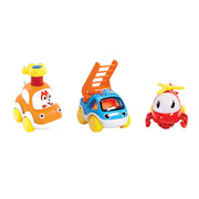 Push & Pull Racers Trio - Vehicle Toy for Kids, Hands-On Creative Play