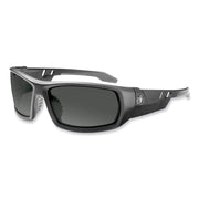Ergodyne Skullerz Odin AF Smoke Safety Glasses, Matte Black Frame, Anti-Fog, Scratch & Impact Resistant, 1 Each