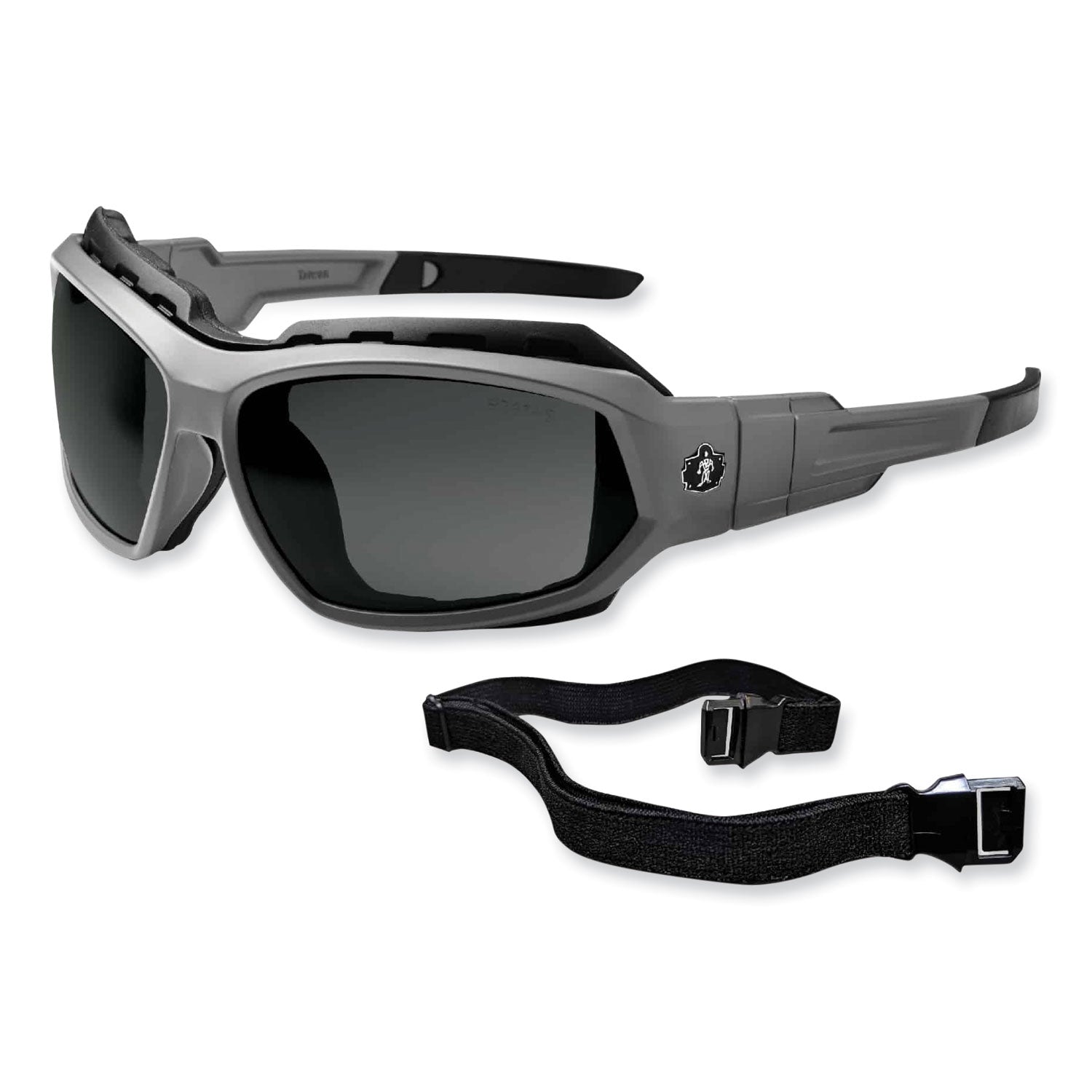 Ergodyne Loki AF Clear Safety Glasses - Matte Gray Frame/Smoke Lens