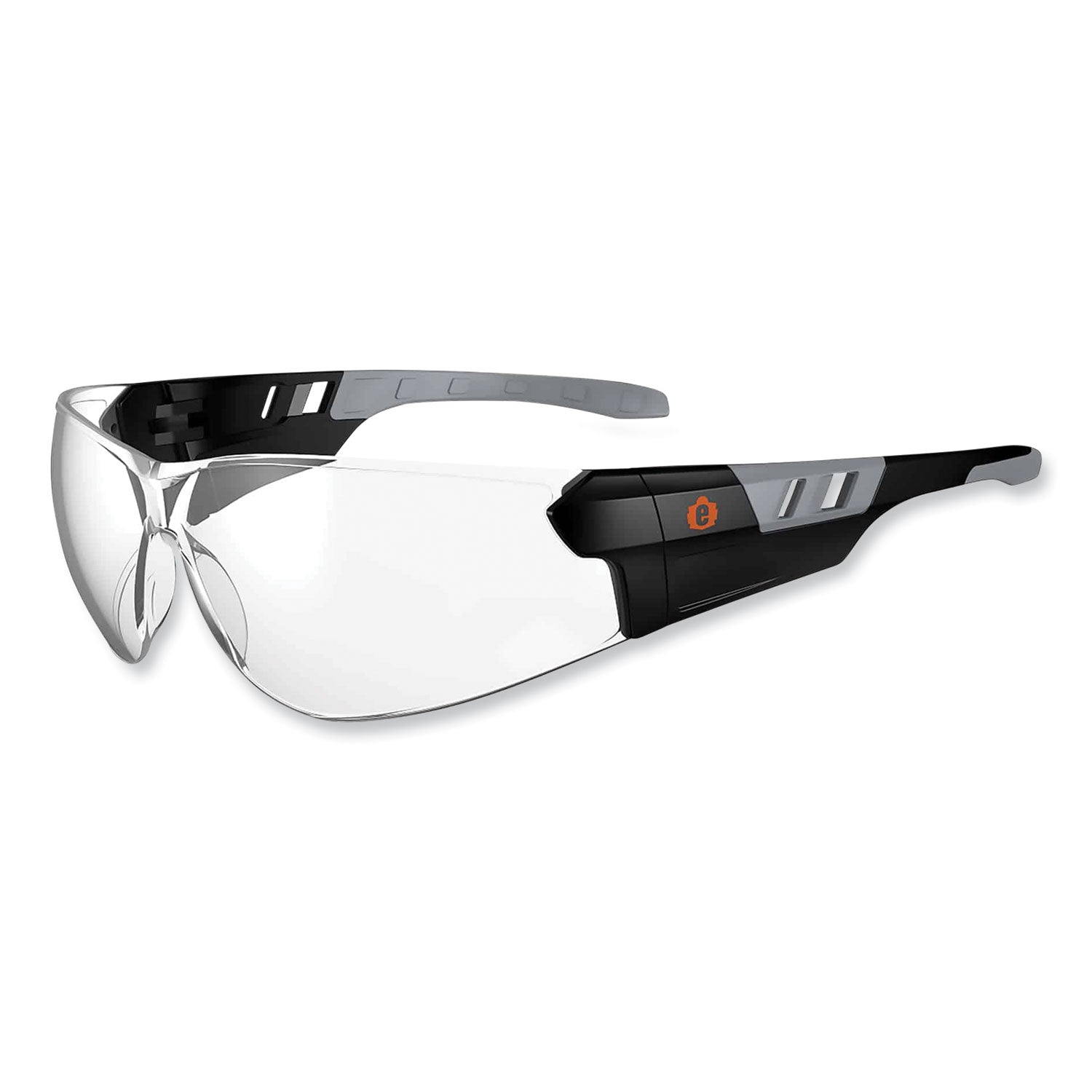 Eye Protection - Matte Black - Clear Lens - Anti-fog, Lightweight, Rimless, Impact Resistant, Anti-scratch, Durable, UV Resistant, Slip Resistant, Flex-Point Temple, Frameless - 1 Each