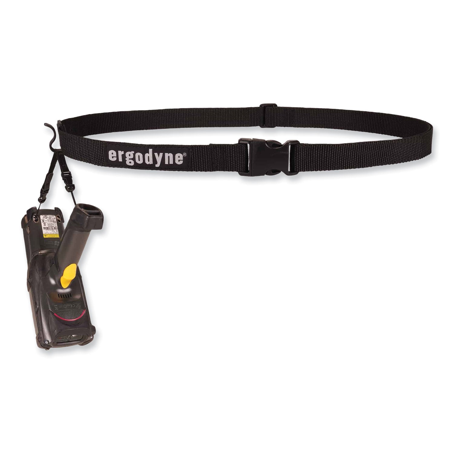 Ergodyne 3135 Barcode Scanner Belt + Hook, Adjustable, Small (S), Buckle Attachment, Black Polyester, 1 Each