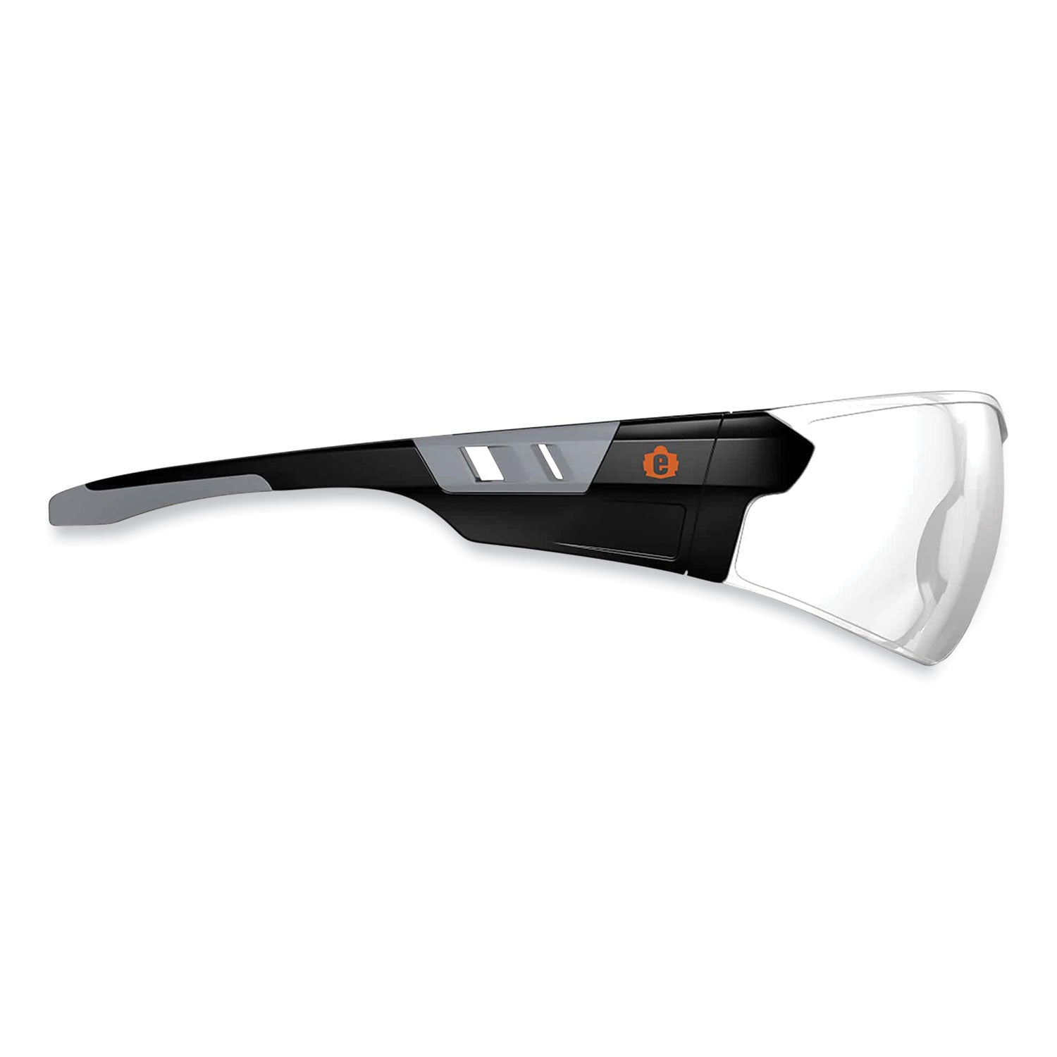 Eye Protection - Matte Black - Clear Lens - Anti-fog, Lightweight, Rimless, Impact Resistant, Anti-scratch, Durable, UV Resistant, Slip Resistant, Flex-Point Temple, Frameless - 1 Each