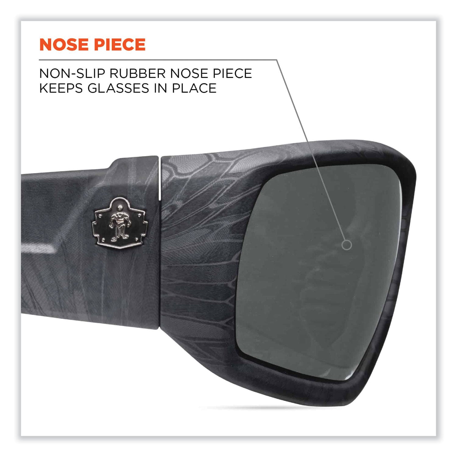 Ergodyne Skullerz Odin AF Smoke Safety Glasses, Kryptek Typhon Frame, Anti-Fog, Scratch Resistant, Impact Resistant, 1 Each