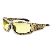 Ergodyne Skullerz Odin Safety Glasses, Yellow Lens, Kryptek Highlander Frame, Scratch & Impact Resistant, Anti-glare, Non-slip, 1 Each