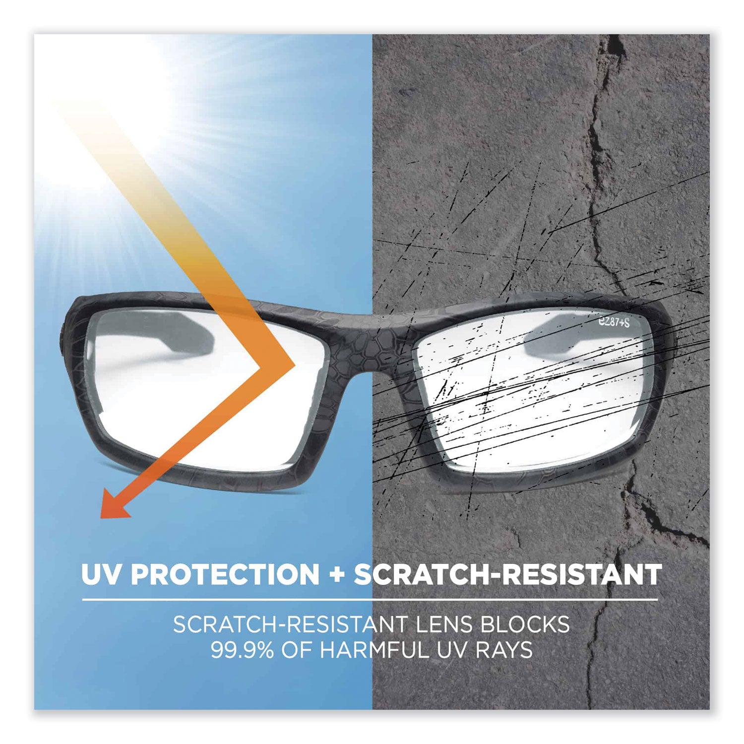 Ergodyne Odin AF Clear Safety Glasses, Kryptek Typhon Frame, Anti-Fog, Scratch Resistant, Impact Resistant, Comfortable, 1 Each