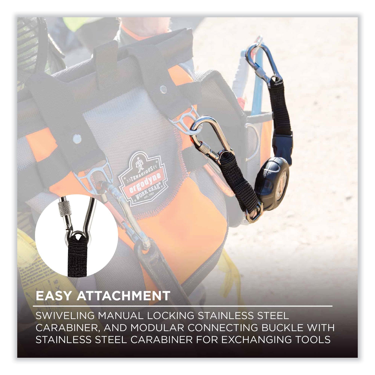 1 lb Load Capacity - Standard - Clip/Buckle Attachment - 1.5" Height x 12.5" Width x 5" Length - Black - Stainless Steel, Acrylonitrile Butadiene Styrene (ABS), Plastic - 1 Each