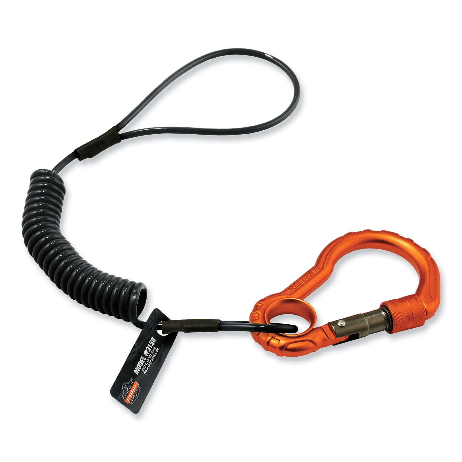 2 lb Load Capacity - Carabiner Attachment - 1.5" Height x 4" Width x 48" Length - Black - Aluminum, Plastic - 6 / Carton