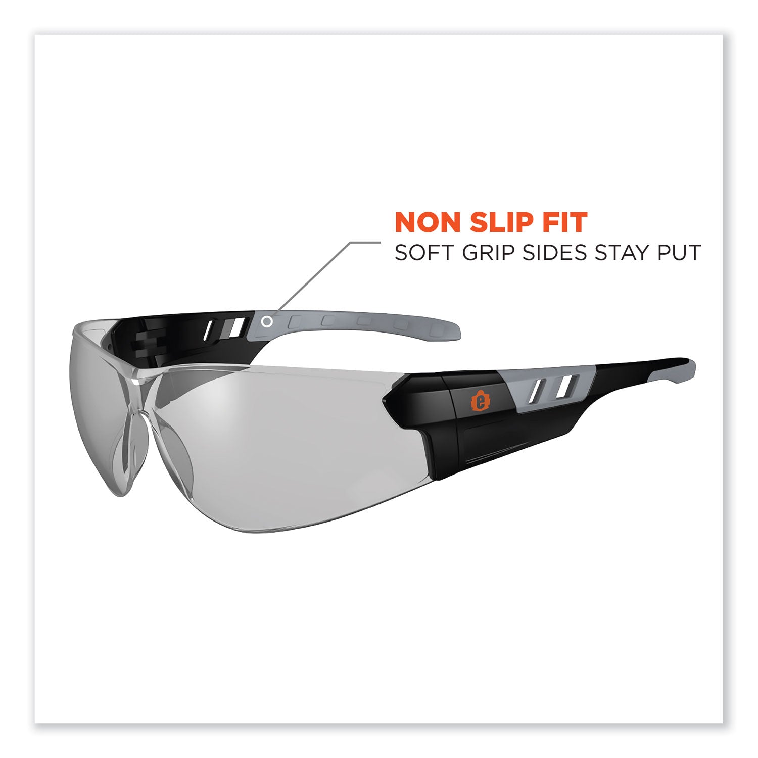 Recommended for: Indoor/Outdoor - Eye Protection - Matte Black - Anti-fog, Lightweight, Rimless, Impact Resistant, Anti-scratch, Durable, UV Resistant, Slip Resistant, Flex-Point Temple, Frameless - 1 Each