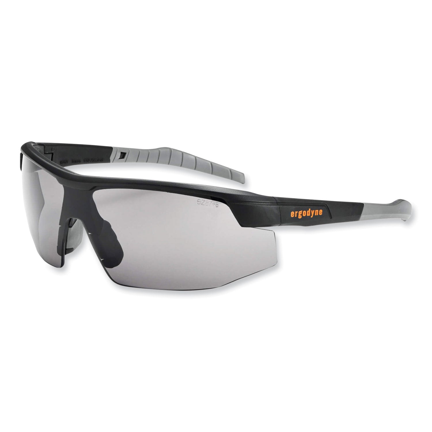 Ergodyne SKOLL Anti-Fog Smoke Lens Matte Safety Glasses, Matte Black, Black