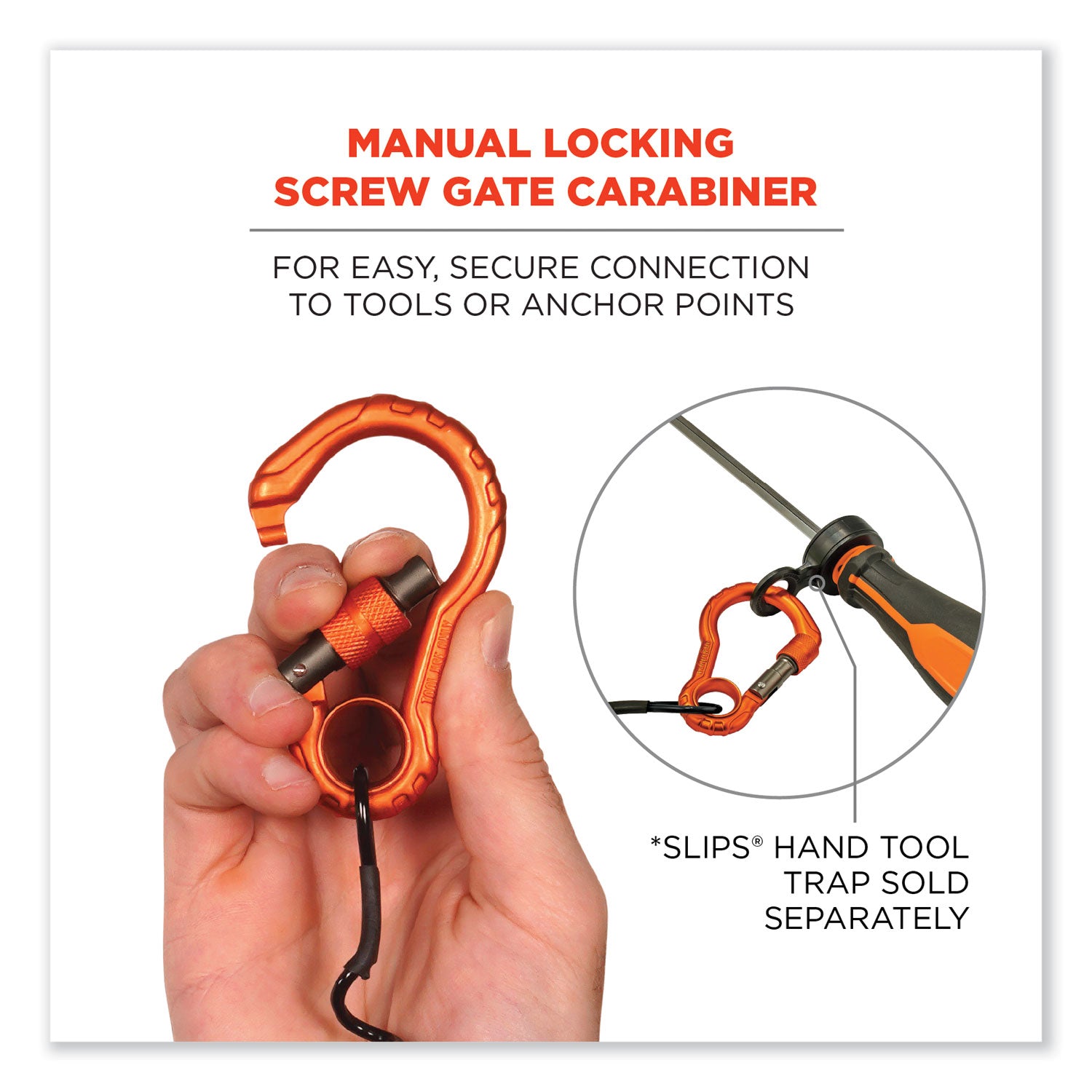 2 lb Load Capacity - Carabiner Attachment - 1.5" Height x 4" Width x 48" Length - Black - Aluminum, Plastic - 6 / Carton