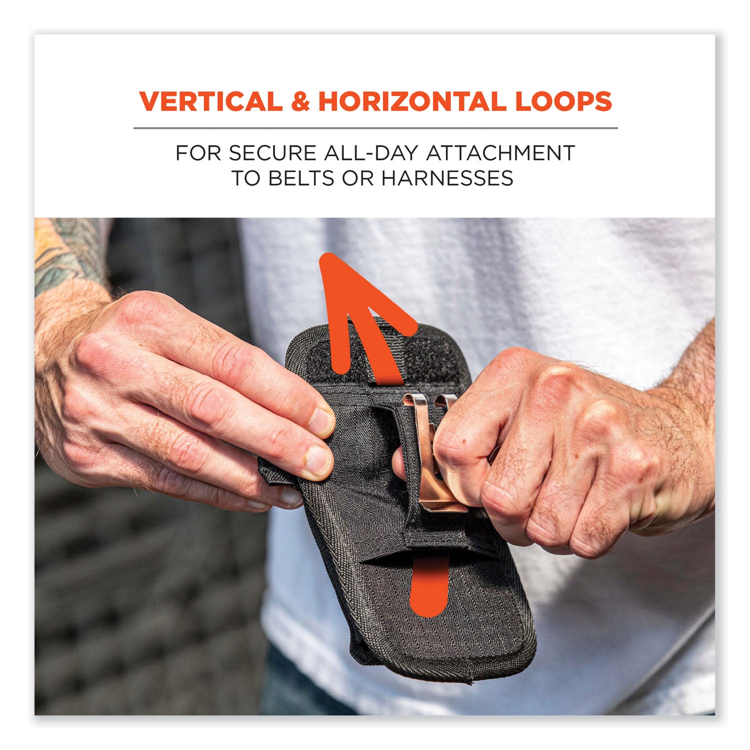Drop Resistant, Abrasion Resistant, Scratch Resistant, Scratch Proof - Polyester Body - Belt Clip, Holster - 1.5" Height x 3.5" Width - Large Size - 1 Each