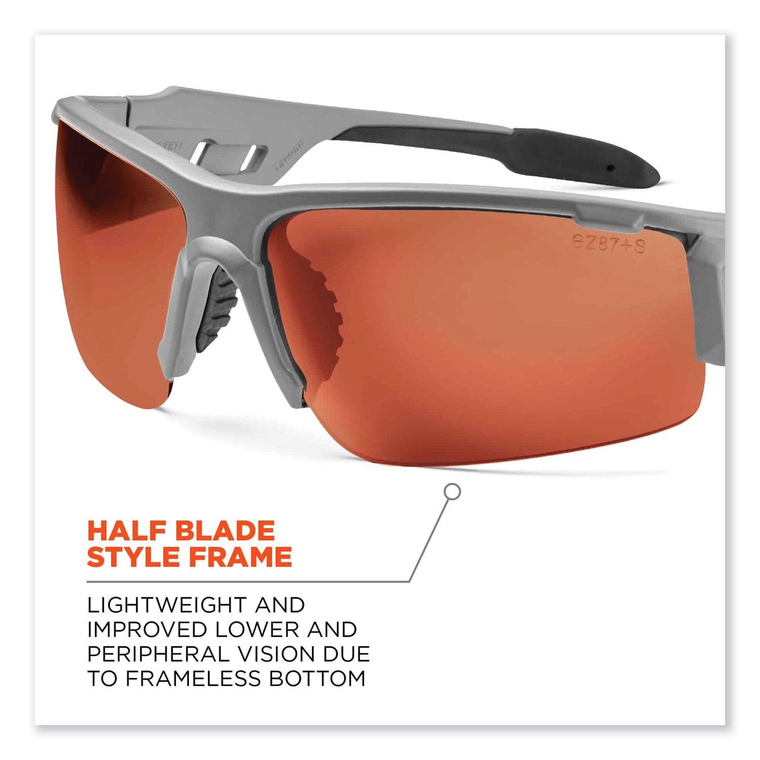 Ergodyne Skullerz Dagr PZ Copper Safety Glasses, Polarized Copper Lens, Kryptek Highlander Frame, Scratch Resistant, Impact Resistant, Anti-glare, 1 Each