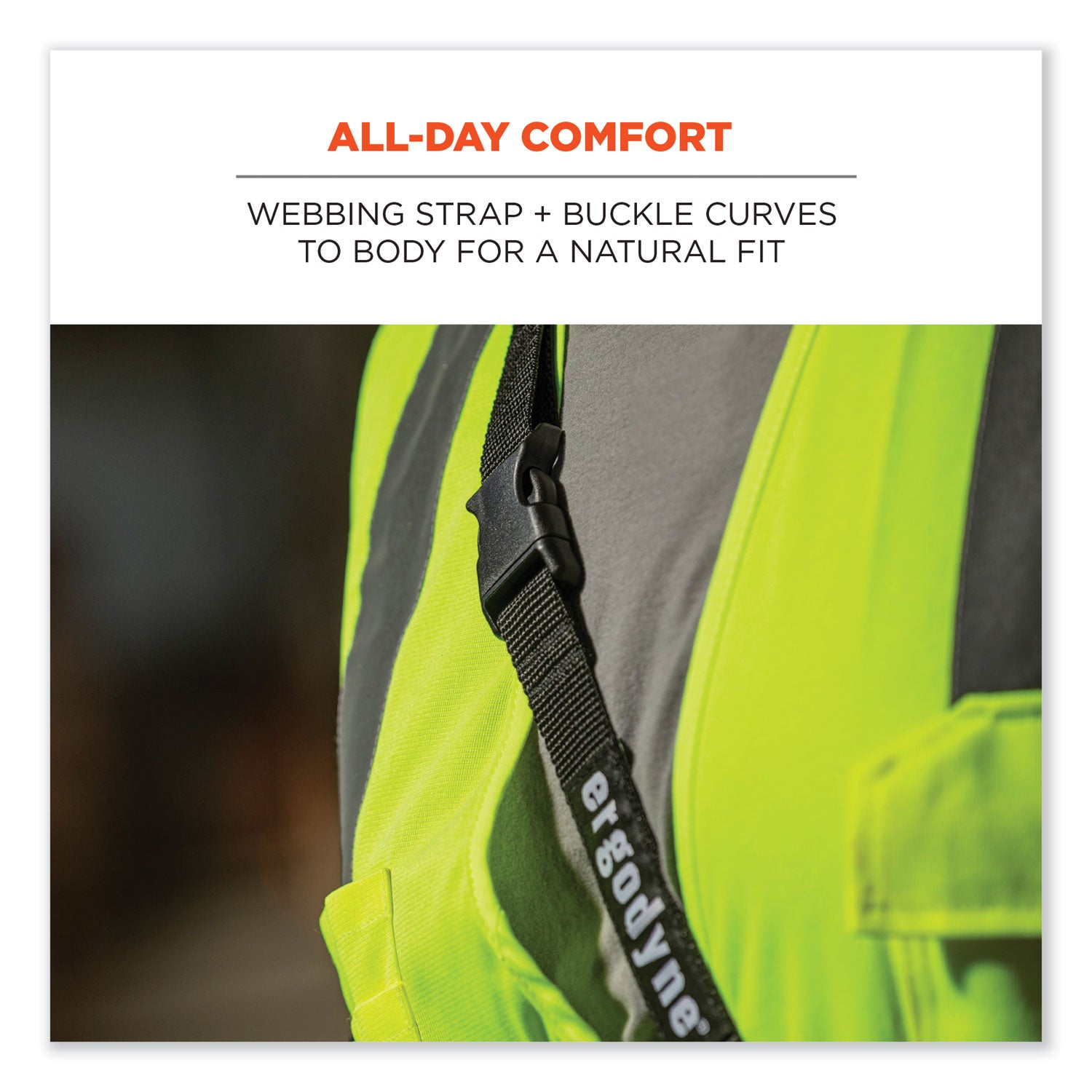 Adjustable - One Size - Buckle Attachment - Black - Polyester - 1 Each