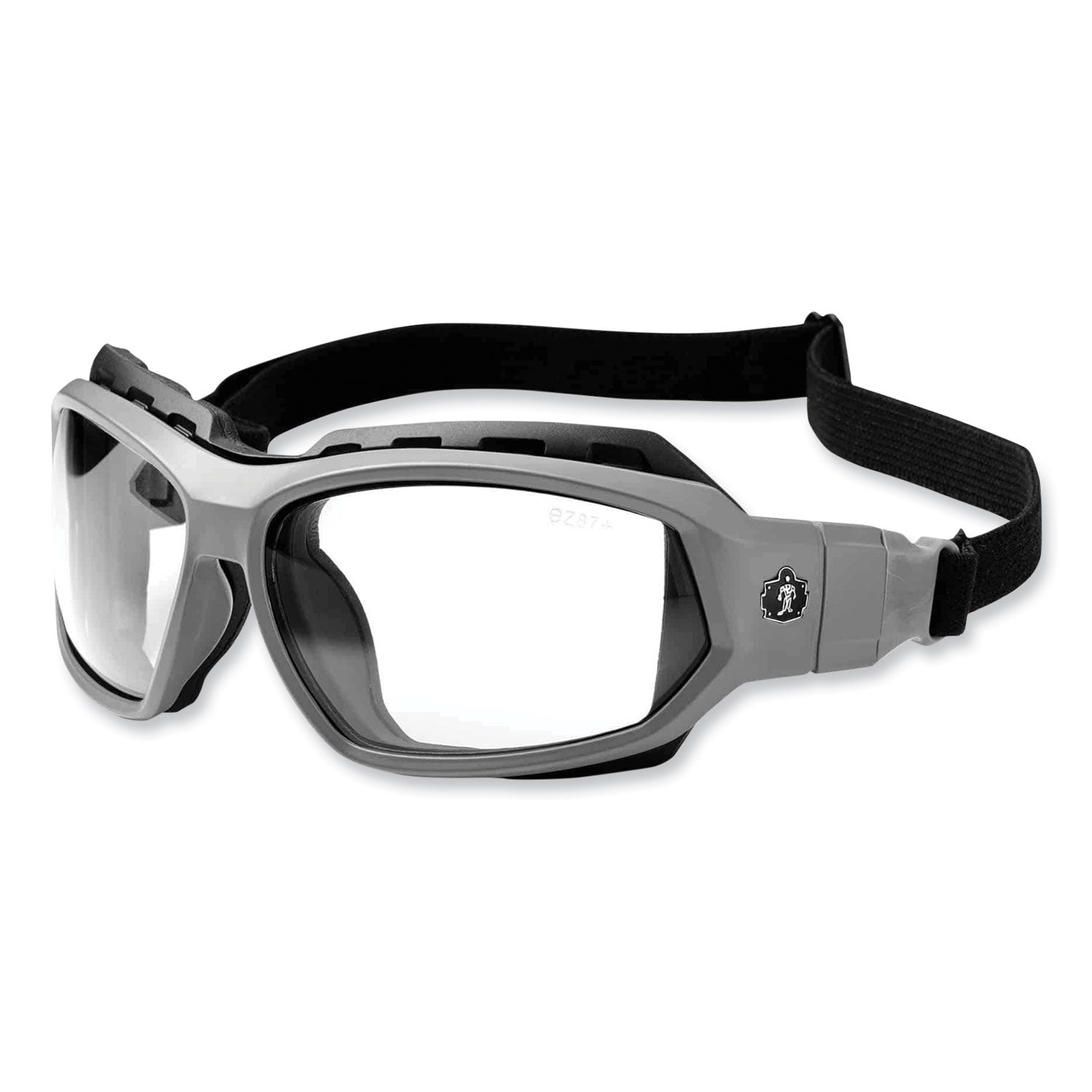 Ergodyne Loki AF Clear Safety Glasses - Matte Gray Frame/Clear Lens
