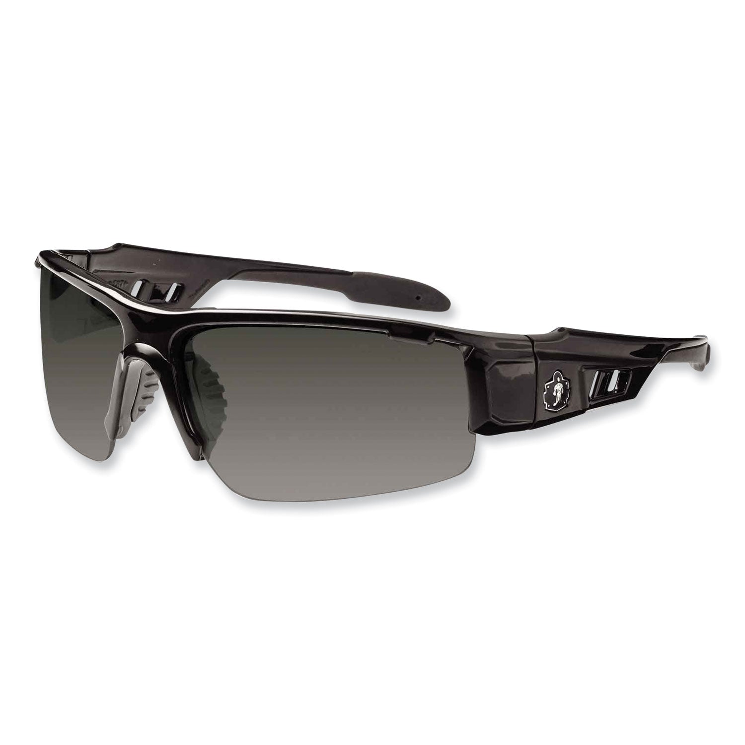 Ergodyne Dagr AF Smoke Safety Glasses, Black Frame, Smoke Lens, Anti-Fog, Scratch Resistant, Impact Resistant, Non-Slip, 1 Each
