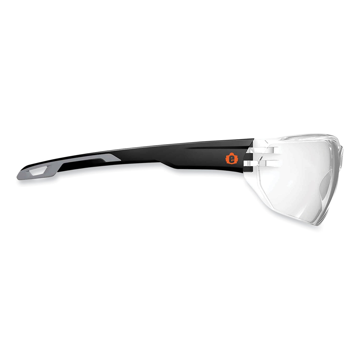 Eye Protection - Matte Black - Clear Lens - Anti-fog, Anti-scratch, UV Resistant, Lightweight, Impact Resistant, Non-Slip Temple, Rubber Tipped Temples, Frameless - 1 Each